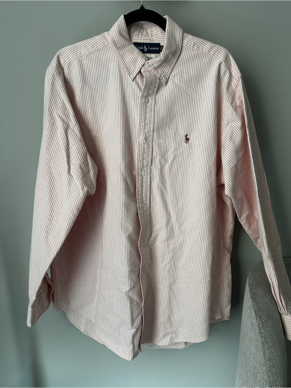 Polo by Ralph Lauren Light Pink & White Striped Button-Down Shirt - Men's